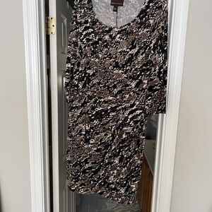 Dana Buchman Black and Brown Snakeskin Dress